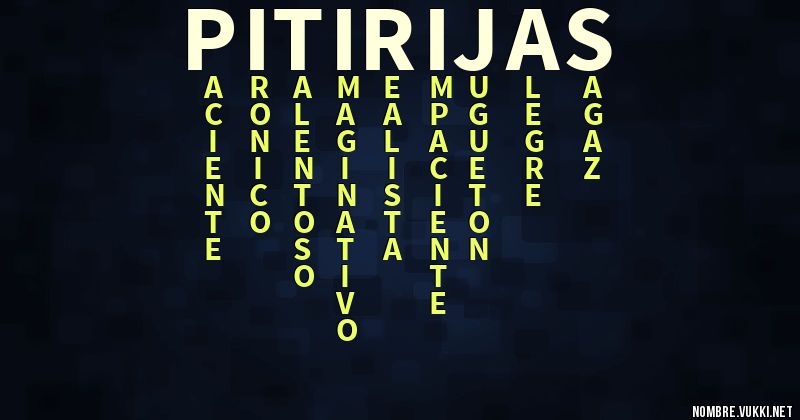 Acróstico pitirijas