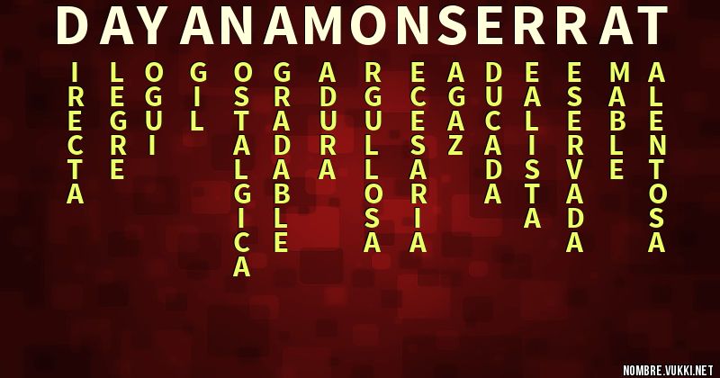 Acróstico dayana monserrat