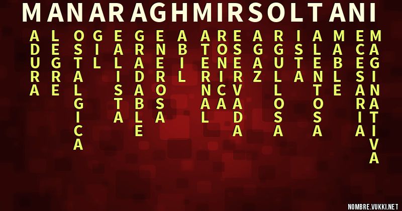 Acróstico manar aghmir soltani