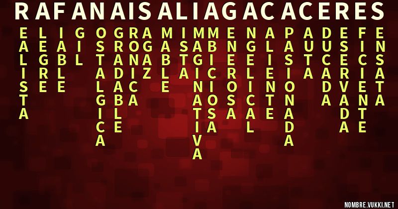 Acróstico raf anais aliaga caceres