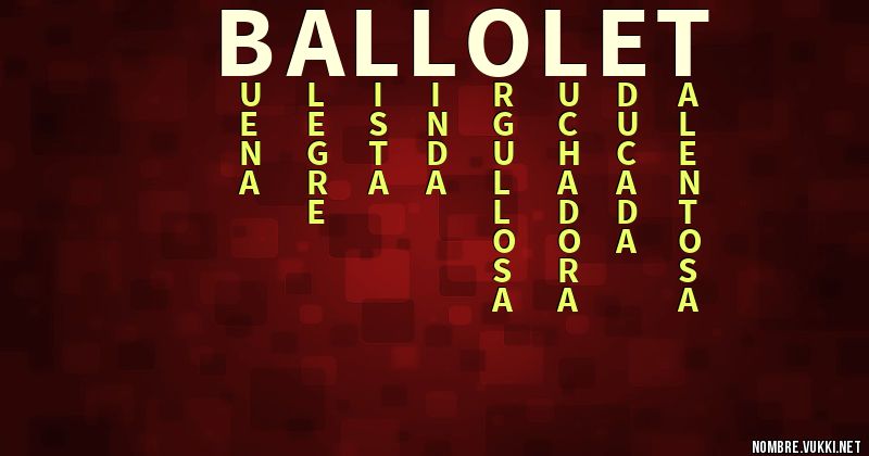 Acróstico ballolet