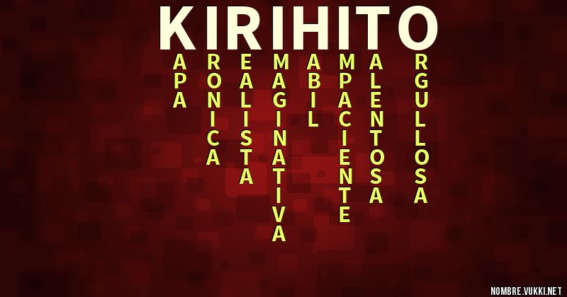 Acróstico kirihito