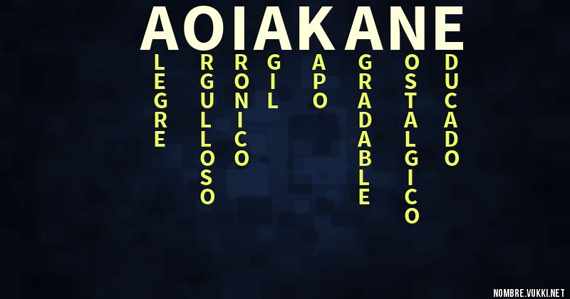Acróstico aoi akane