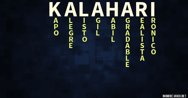 Acróstico kalahari