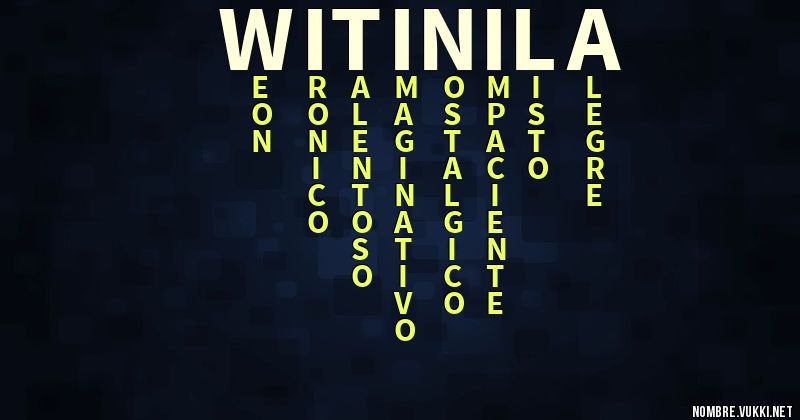 Acróstico witinila