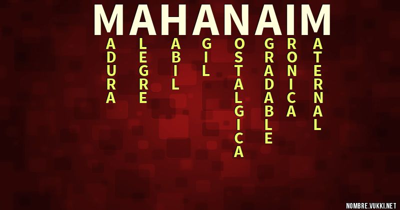 Acróstico mahanaim