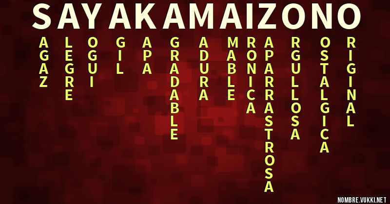 Acróstico sayaka maizono