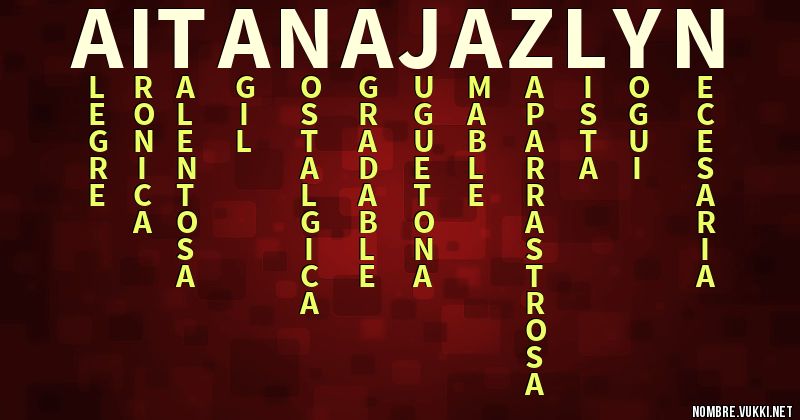Acróstico aitana jazlyn