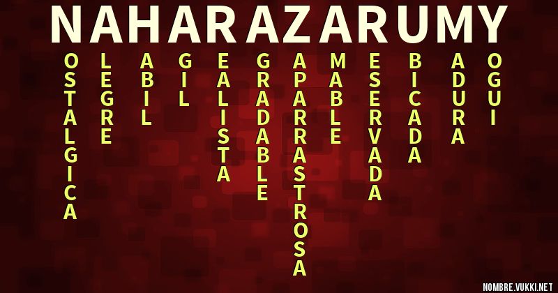 Acróstico nahara zarumy