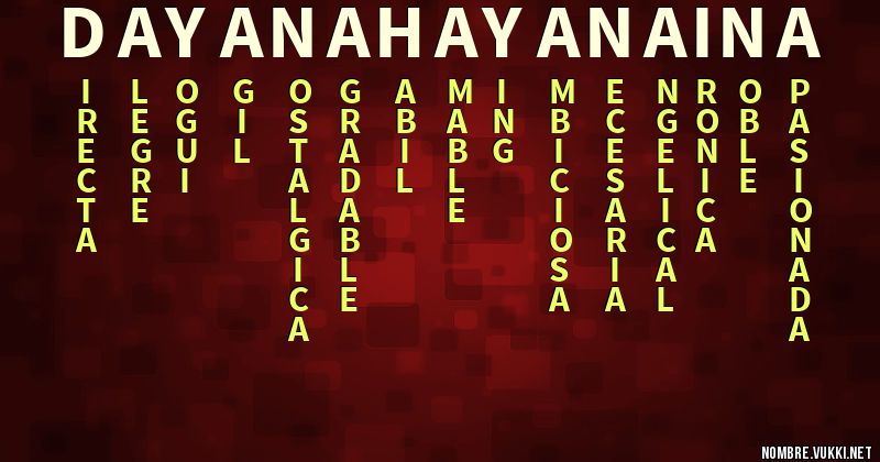 Acróstico dayana hayanaina