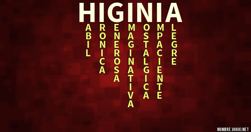 Acróstico higinia