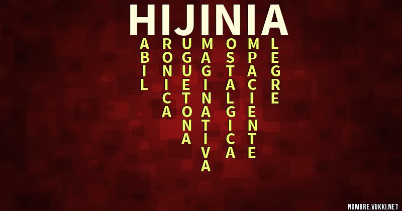 Acróstico hijinia