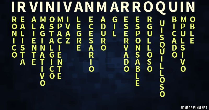 Acróstico irvin iván marroquín