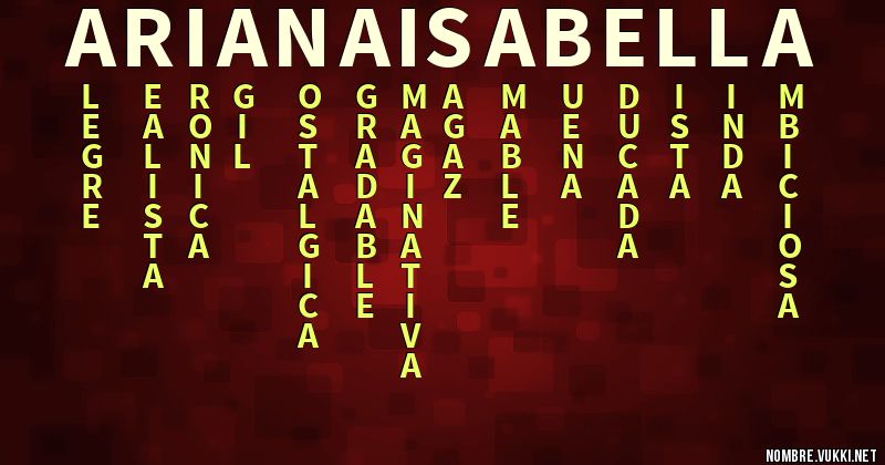 Acróstico ariana isabella