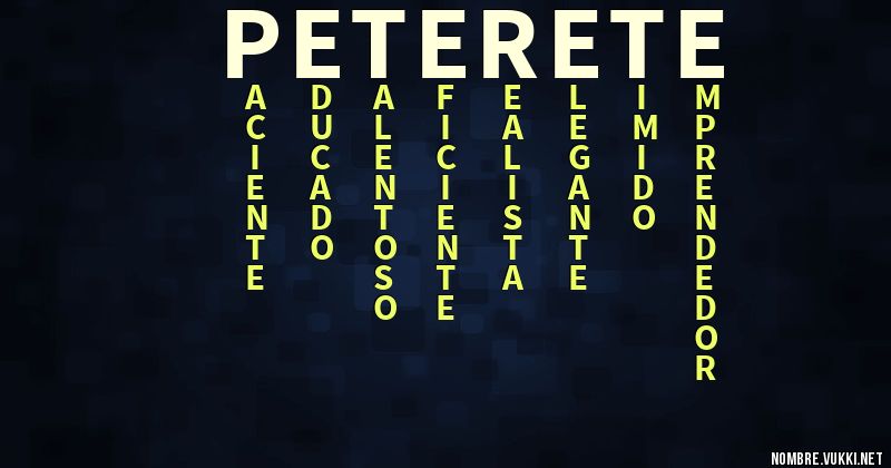 Acróstico peterete