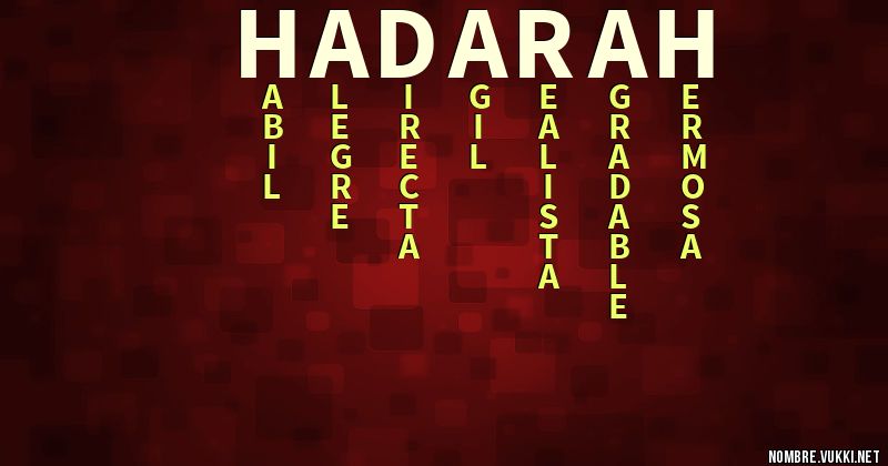 Acróstico hadarah