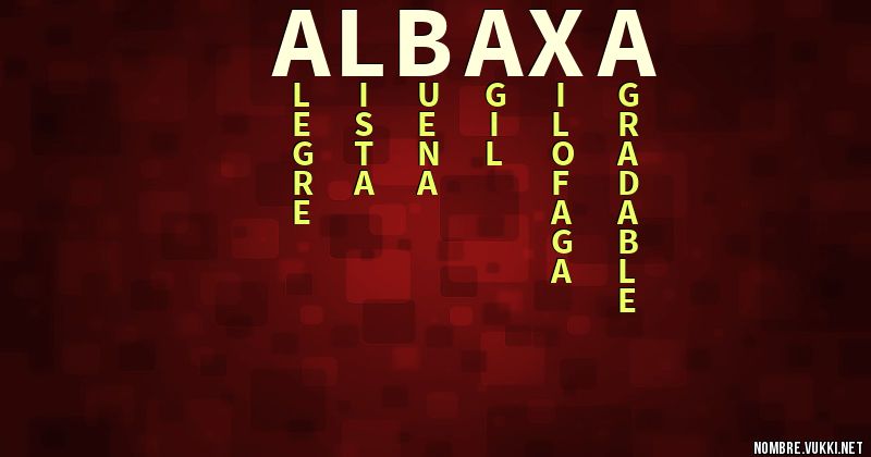 Acróstico albaxa