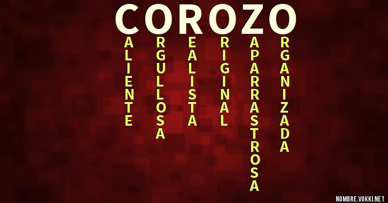 Acróstico corozo