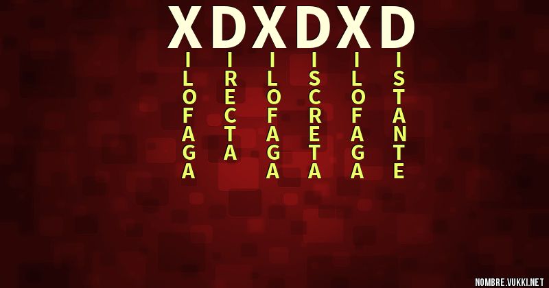 Acróstico xdxdxd