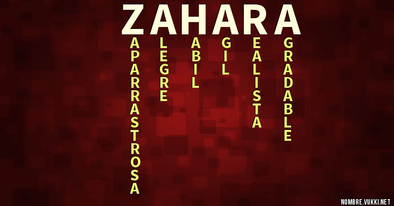 Acróstico zahara