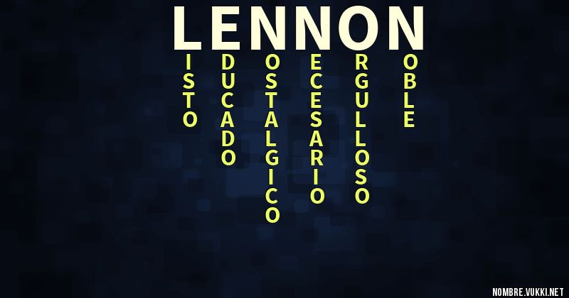 Acróstico lennon