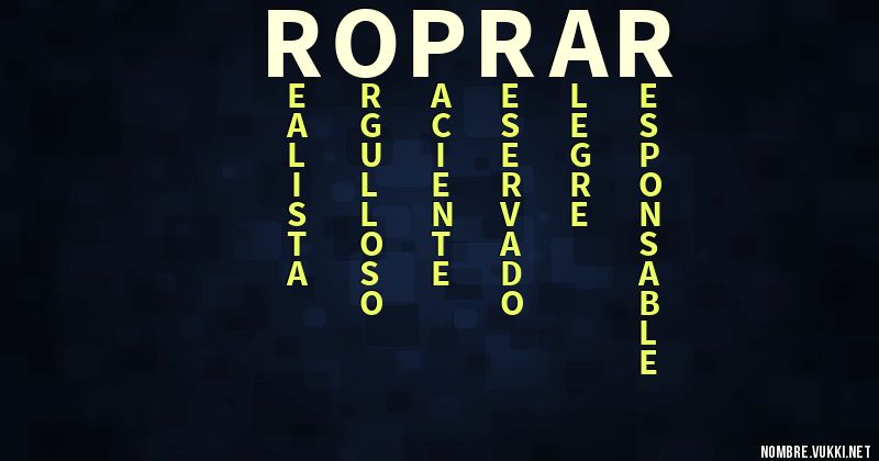 Acróstico roprar