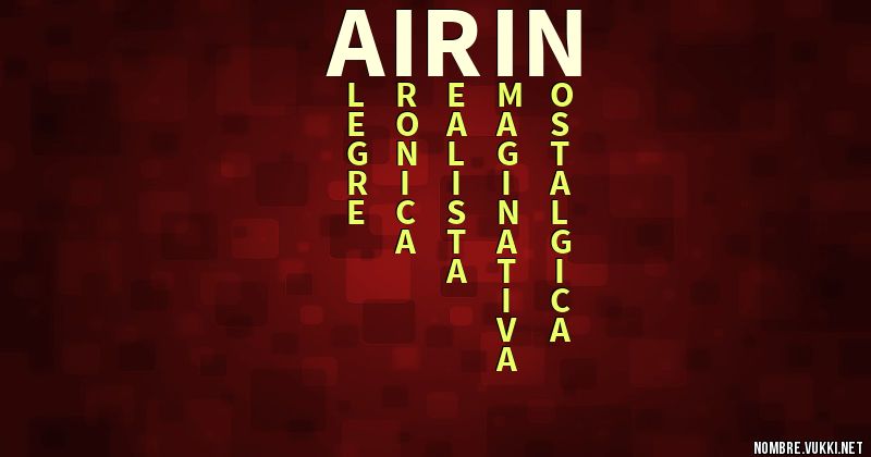 Acróstico airin