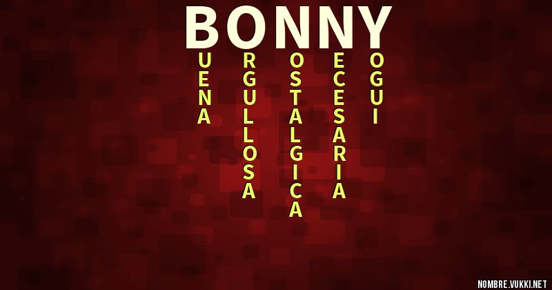 Acróstico bonny