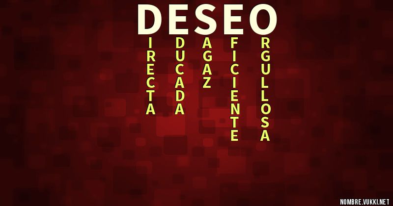 Acróstico deseo