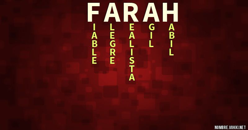 Acróstico farah