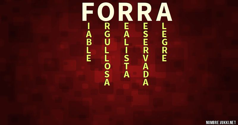 Acróstico forra