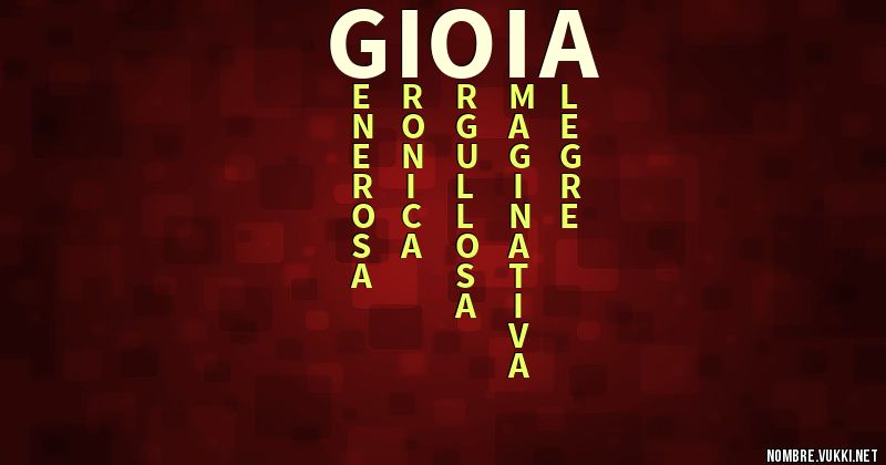 Acróstico gioia