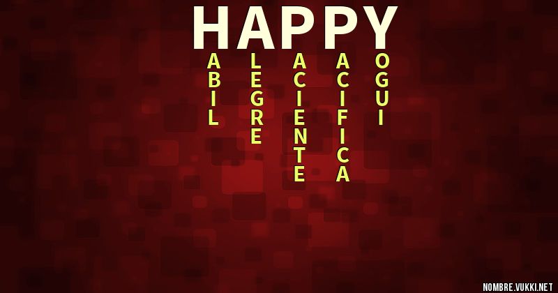 Acróstico happy