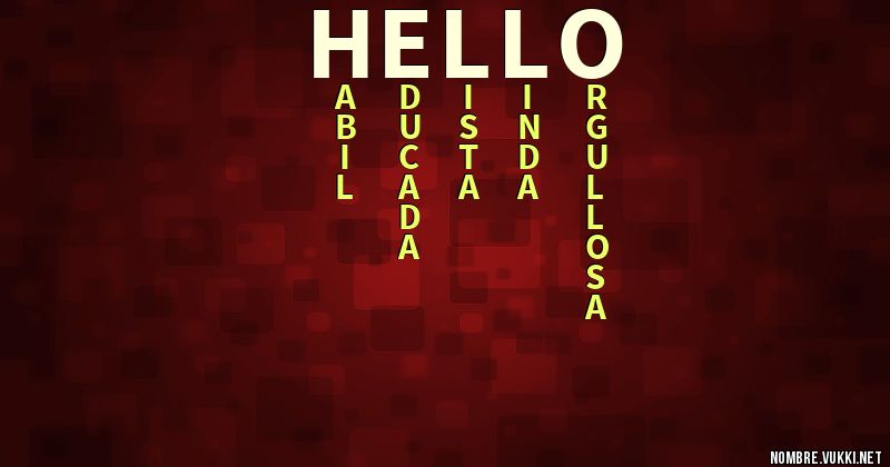 Acróstico hello