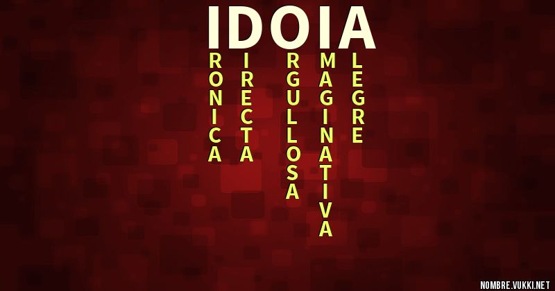Acróstico idoia