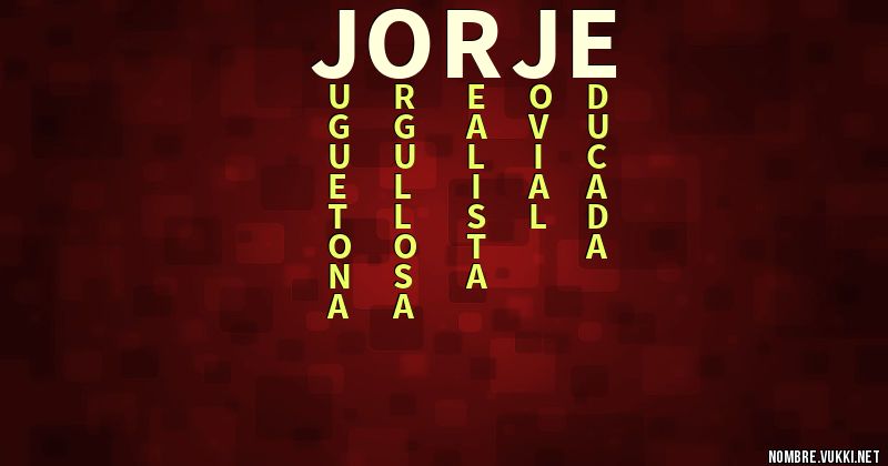 Acróstico jorje