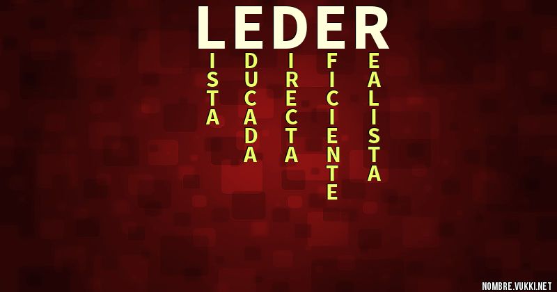 Acróstico leder