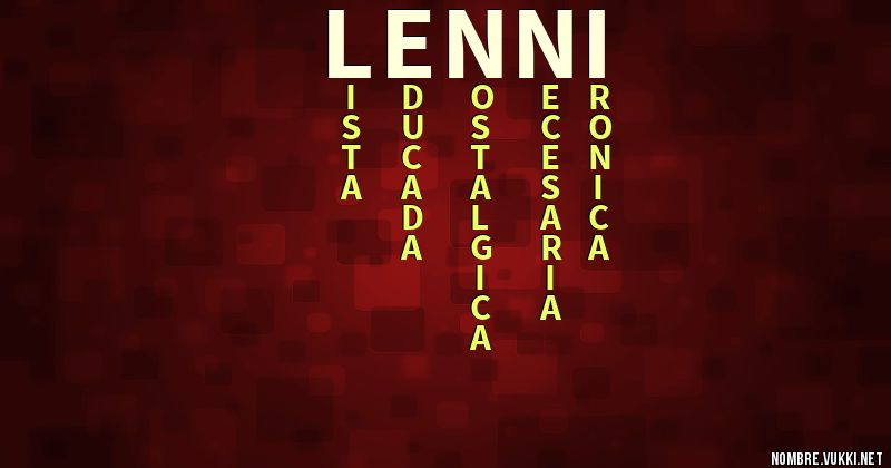 Acróstico lenni