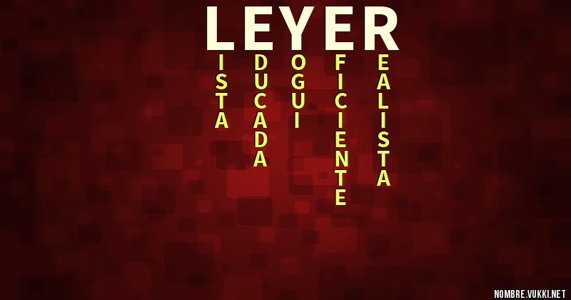 Acróstico leyer