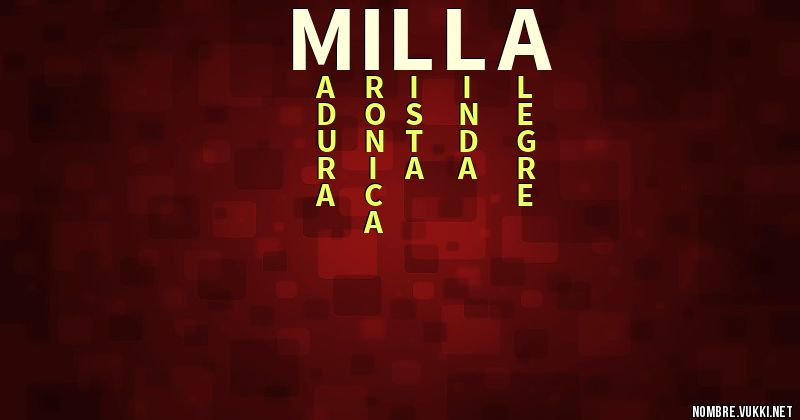 Acróstico milla