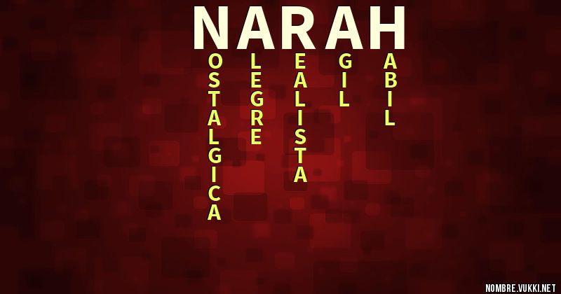 Acróstico narah