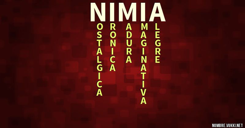 Acróstico nimia