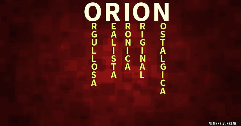 Acróstico orion