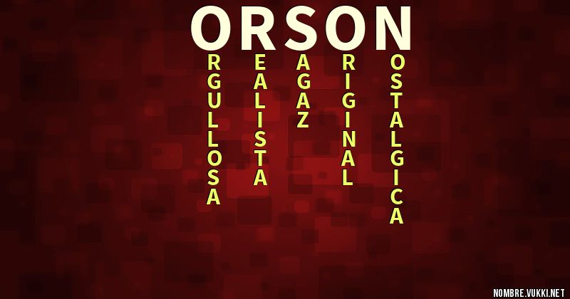 Acróstico orson