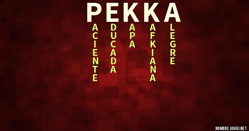Acróstico pekka