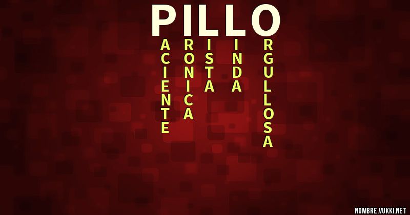 Acróstico pillo