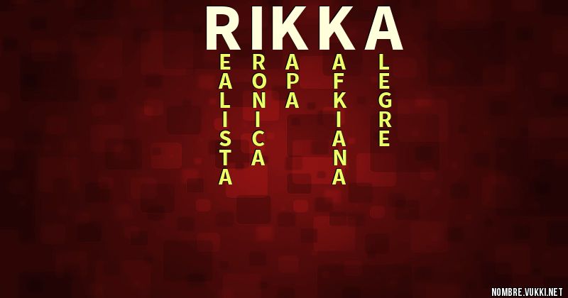 Acróstico rikka
