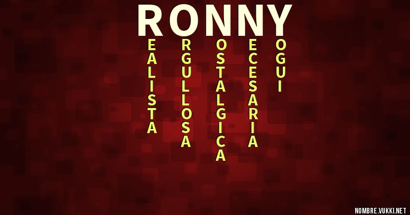 Acróstico ronny