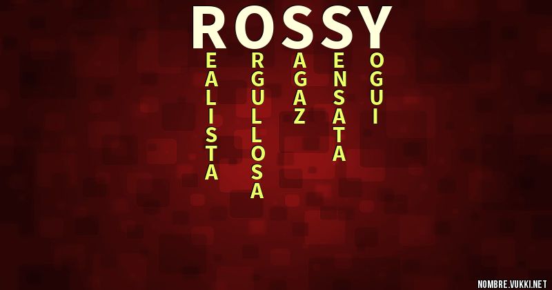 Acróstico rossy