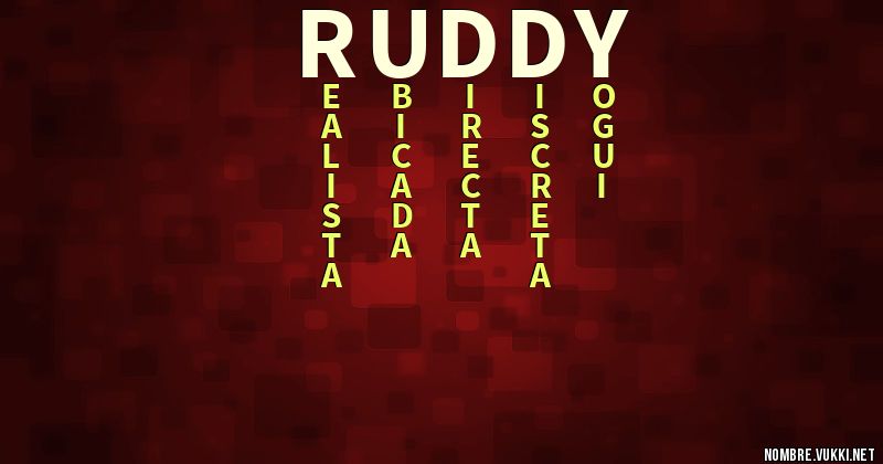 Acróstico ruddy